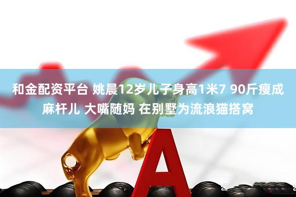和金配资平台 姚晨12岁儿子身高1米7 90斤瘦成麻杆儿 大嘴随妈 在别墅为流浪猫搭窝